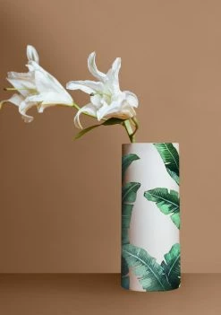 ALEPEL Green Leaves Beige Vase 9 ALEPEL Green Leaves Beige Vase