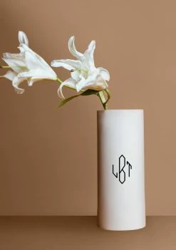 ALEPEL Live Monogram Beige Vase