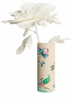 ALEPEL Bird Floral Beige Vase Live