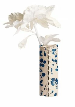 ALEPEL Live Denim Butterfly Beige Vase