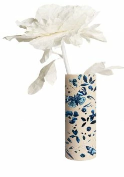 ALEPEL Live Denim Butterfly Beige Vase