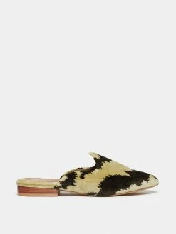Le Monde Béryl Venetian Mule In Tiger Print Velvet Wear
