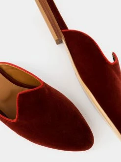 Le Monde Béryl Wear Venetian Mule In Brick Velvet