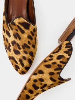 Le Monde Béryl Venetian Slipper In Leopard Calf Hair 5 Le Monde Béryl Venetian Slipper In Leopard Calf Hair