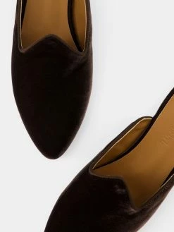 Le Monde Béryl Venetian Mule In Mole Grey Velvet 5 Le Monde Béryl Venetian Mule In Mole Grey Velvet