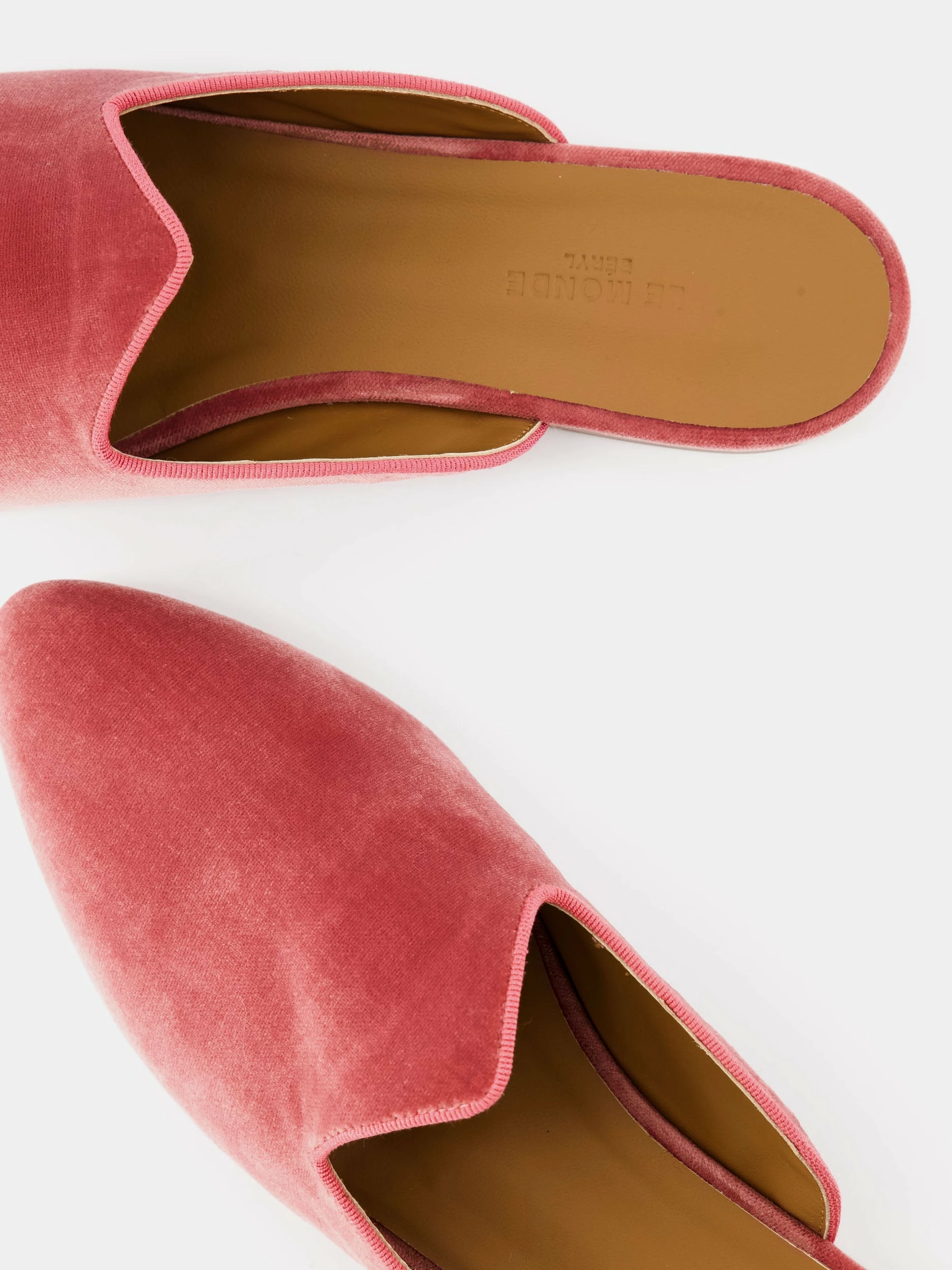 Le Monde Béryl Venetian Mule In Pink Velvet Wear 3 Le Monde Béryl Venetian Mule In Pink Velvet Wear