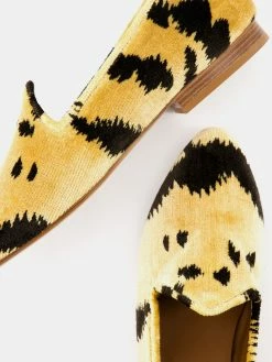 Le Monde Béryl Wear Venetian Slipper In Tiger Print Velvet