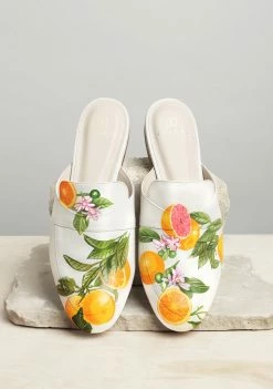 ALEPEL Cara Cara White Mule Wear