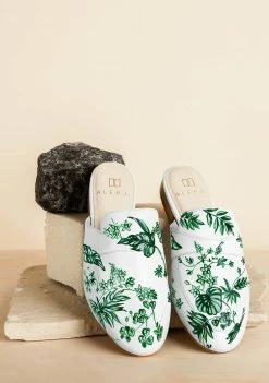 ALEPEL Wear Emerald Jungle White Mule