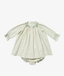 Oso & Me For Kids Willa Dress, Green Tattersall