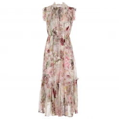 Zimmermann Dancer Flutter Dress, Alabaster Garden Floral Wear