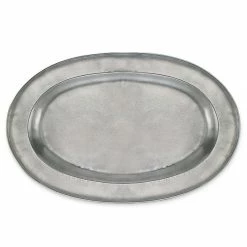 Match Pewter Wide Rimmed Oval Platter Live
