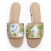 ALEPEL Wear White Flowers Beige Slide