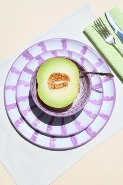 Pomelo Casa Casa Lila Salad Plate With Candy Cane Stripes Live 11 Pomelo Casa Casa Lila Salad Plate With Candy Cane Stripes Live