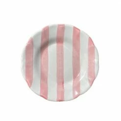 Only On The Avenue Stripe Salad Plate, Pink