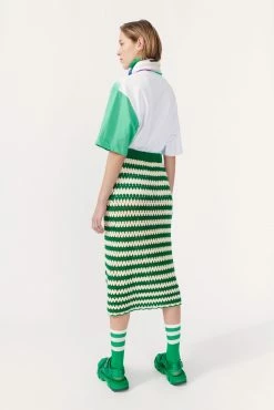 Baum Und Pferdgarten Ciel Skirt, Crème Green Crochet Wear