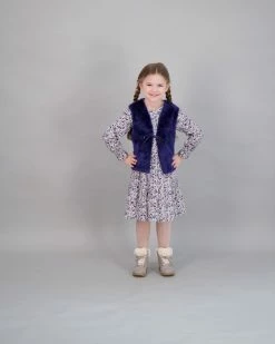 Busy Bees Poppy Girls Drop Waist Dress, Abstract Floral