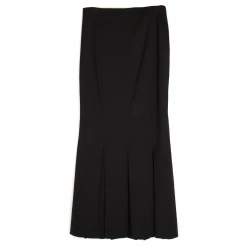 Soft Animal Pleated Mermaid Skirt, Black