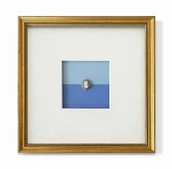 "Blue Times Two" Framed Antique Cameo By Shannon Coppage