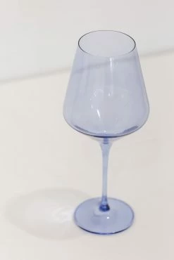 Estelle Colored Glass Live Wine Glass (Set Of 2), Cobalt Blue