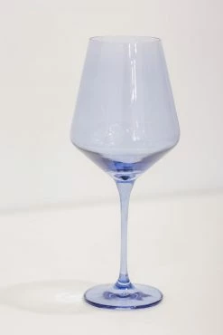 Estelle Colored Glass Live Wine Glass (Set Of 2), Cobalt Blue