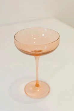 Estelle Colored Glass Live Champagne Coupe (Set Of 2), Blush Pink 7 Estelle Colored Glass Live Champagne Coupe (Set Of 2), Blush Pink