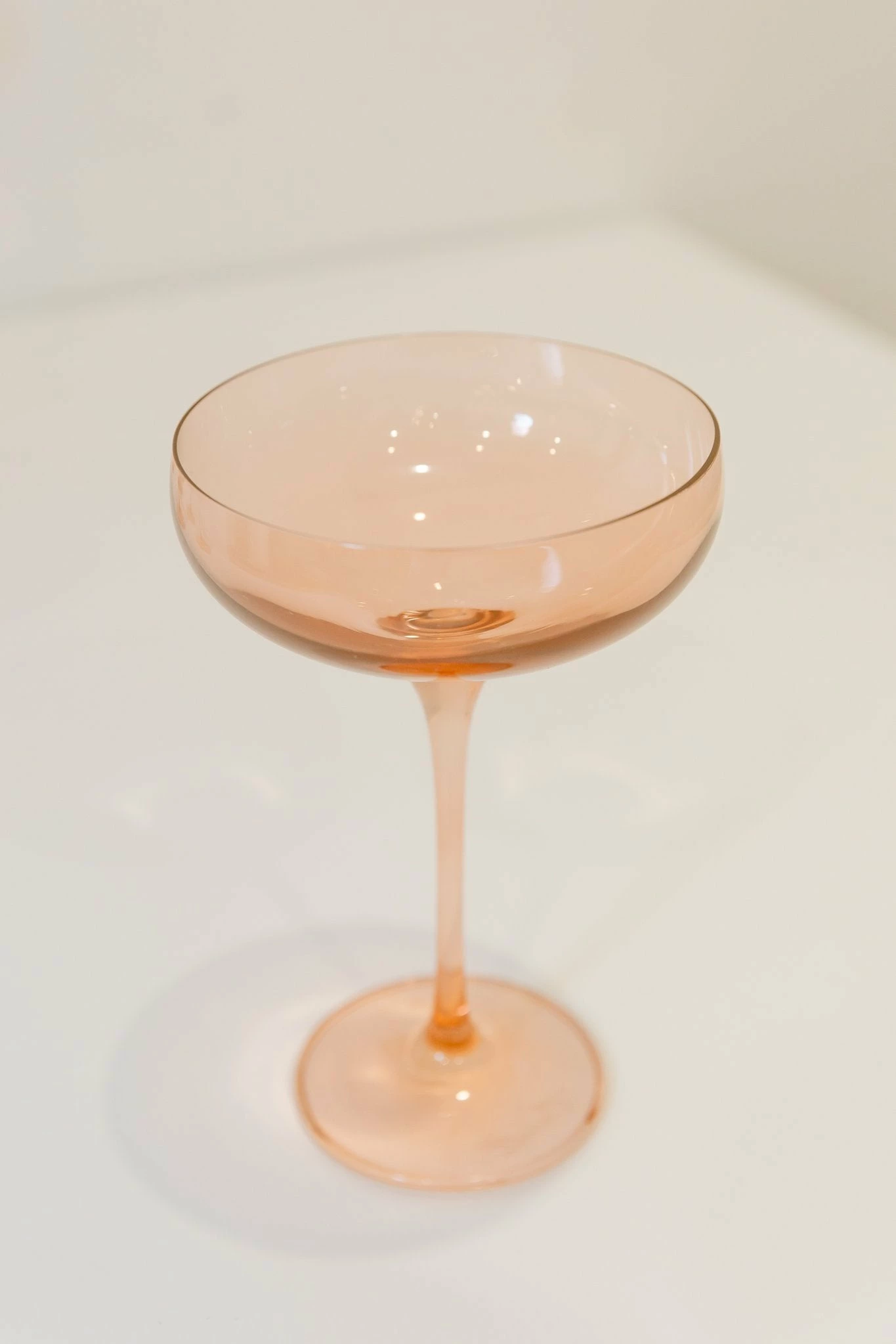 Estelle Colored Glass Live Champagne Coupe (Set Of 2), Blush Pink 3 Estelle Colored Glass Live Champagne Coupe (Set Of 2), Blush Pink