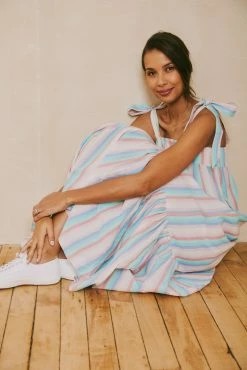 OPHELIA & INDIGO Maisy Dress Rainbow Stripe Wear