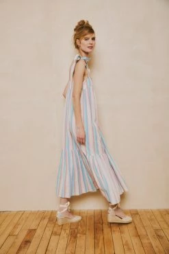OPHELIA & INDIGO Maisy Dress Rainbow Stripe Wear