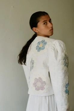 Sea NY Violette Patch Jacket, White