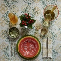 Ginori X Cabana Floral Charger Plate, Green X White Live