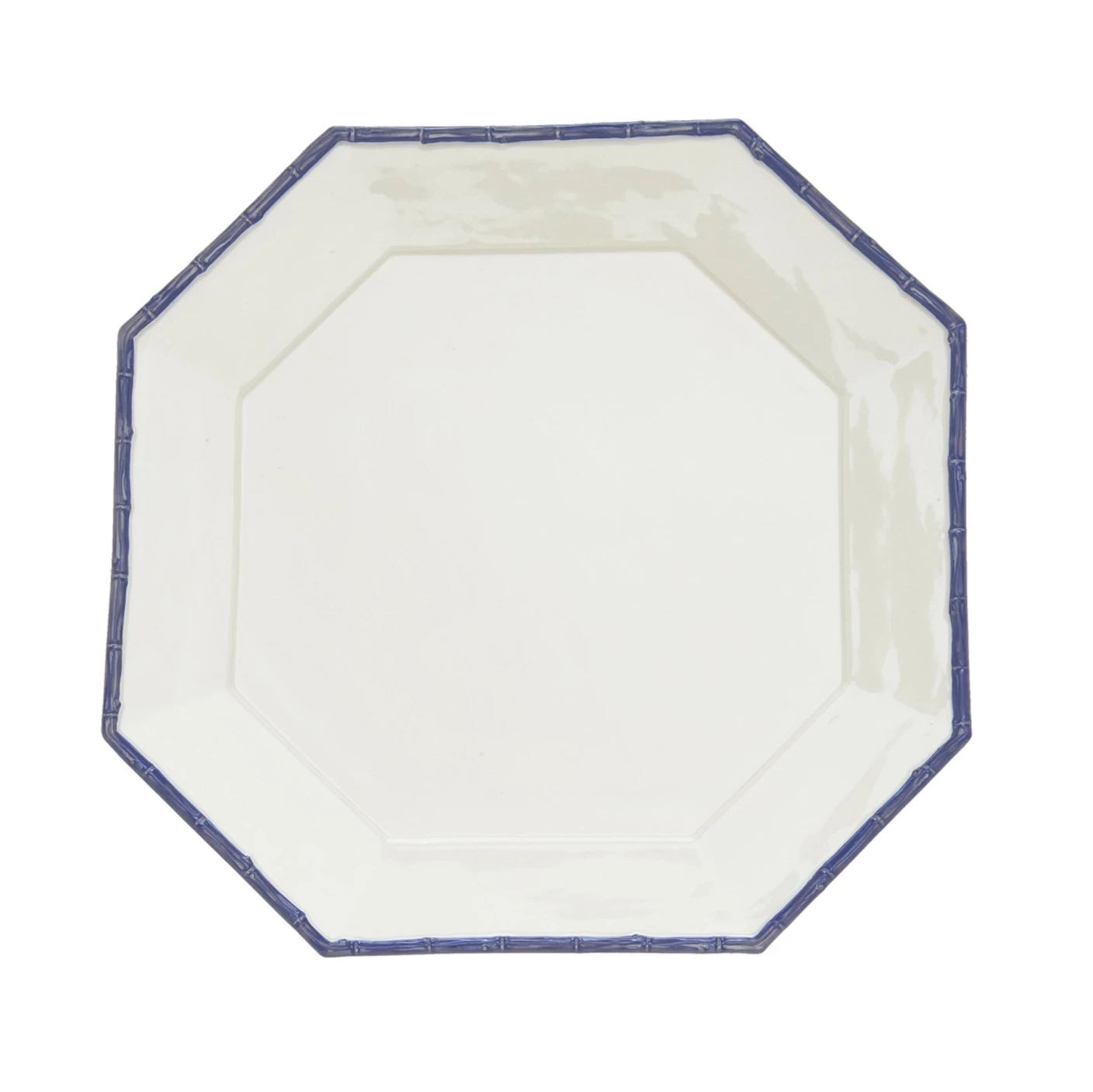 Cabana Capri • Gstaad Octagon Bamboo Dinner Plate, Blue 1 Cabana Capri • Gstaad Octagon Bamboo Dinner Plate, Blue