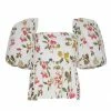 Cara Cara Alexis Top, Botanical Allover Ivory