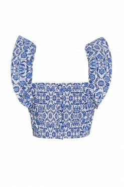 Cara Cara Wear Darby Top, Spanish Tile Blue 5 Cara Cara Wear Darby Top, Spanish Tile Blue