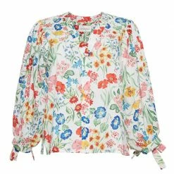 Cara Cara Win Top, Floral Garden Ivory