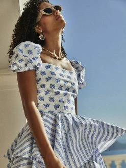 Caroline Constas Louisa Dress, Blue Toile Spot Wear 7 Caroline Constas Louisa Dress, Blue Toile Spot Wear