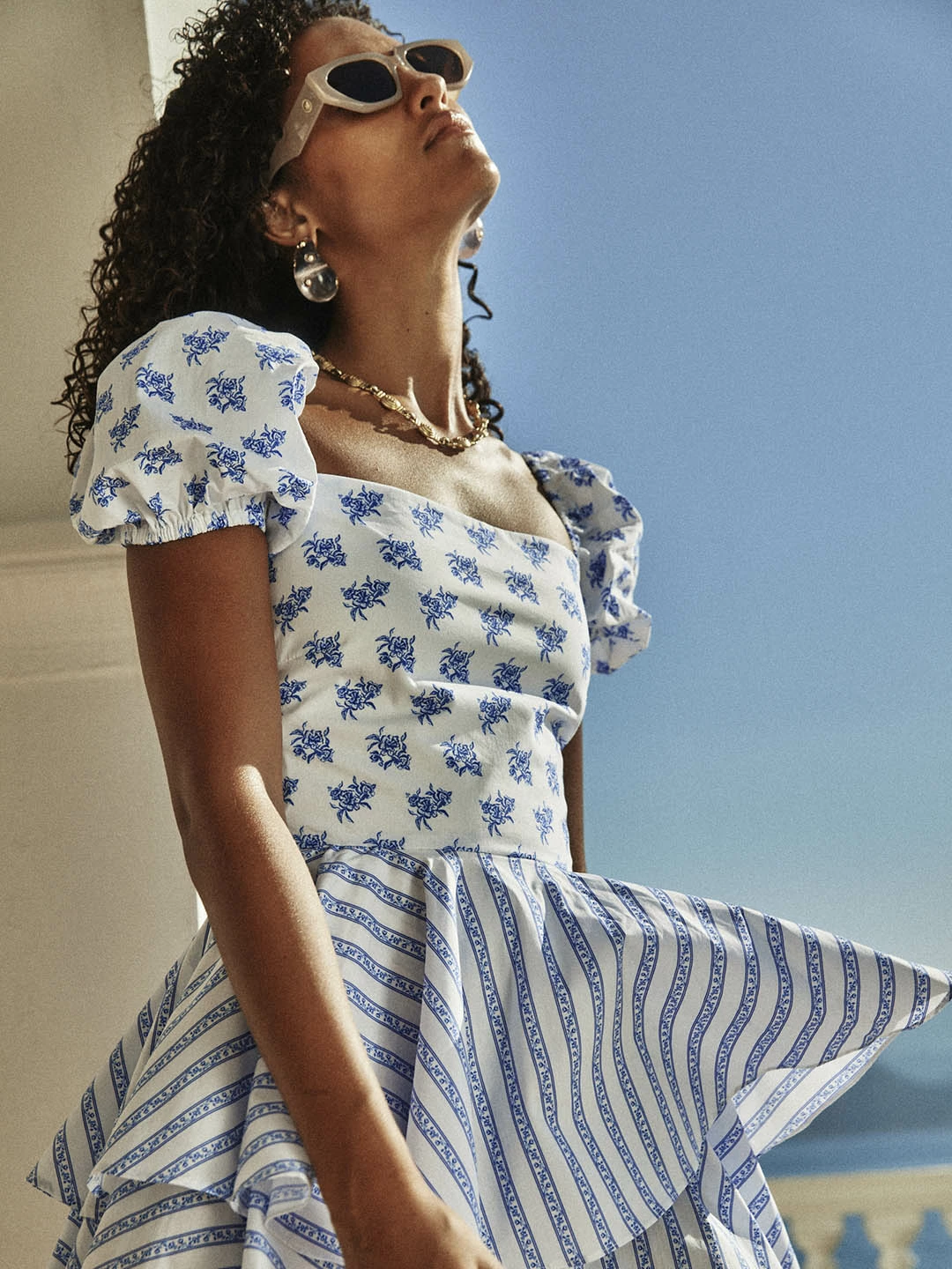 Caroline Constas Louisa Dress, Blue Toile Spot Wear 4 Caroline Constas Louisa Dress, Blue Toile Spot Wear