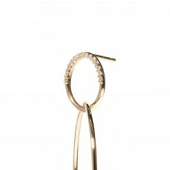 Campbell + Charlotte Wear The Crew Half Moon Double Hoop Earrings - Diamond