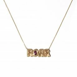 Campbell + Charlotte JuJu ROAR Charm Necklace - Garnet
