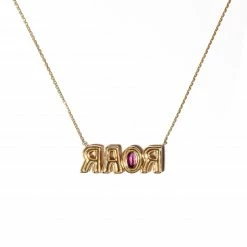 Campbell + Charlotte JuJu ROAR Charm Necklace - Garnet