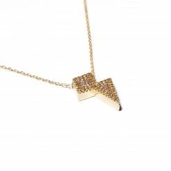 Campbell + Charlotte JuJu Lightning Bolt Charm Necklace Wear