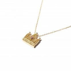Campbell + Charlotte Juju Crown Charm Necklace