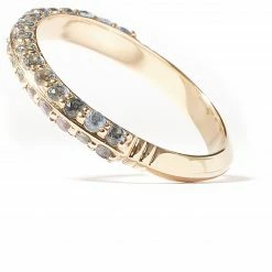 Campbell + Charlotte The Crew Knife Edge Stacking Ring - Sapphire FINE JEWELRY