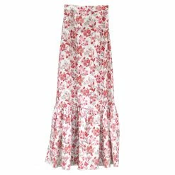 Coco Shop Wear Maxi Skirt, Red Floral