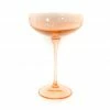 Estelle Colored Glass Live Champagne Coupe (Set Of 2), Blush Pink