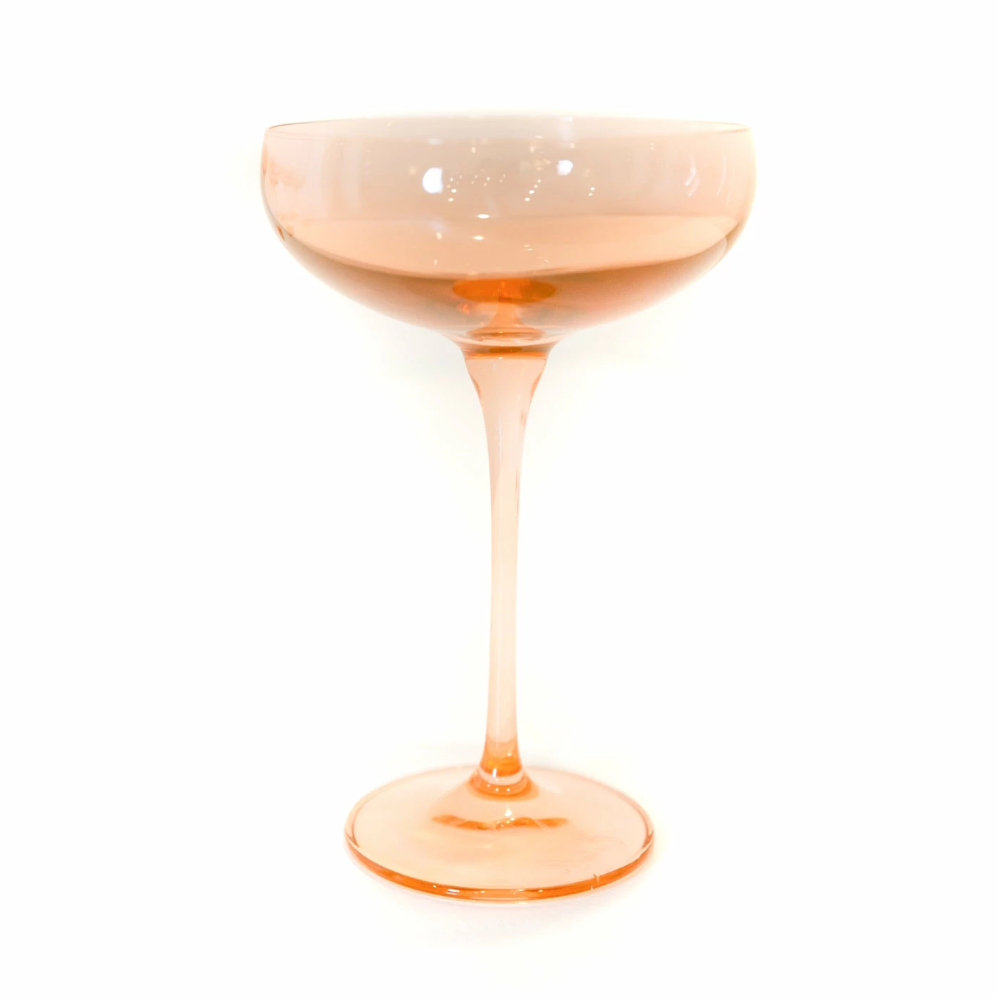 Estelle Colored Glass Live Champagne Coupe (Set Of 2), Blush Pink 1 Estelle Colored Glass Live Champagne Coupe (Set Of 2), Blush Pink