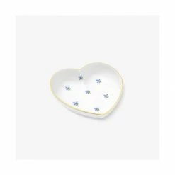 Augarten Porcelain Dinnerware Dish Heart Shaped 7x7 Cm Small Scattered Corn Flowers
