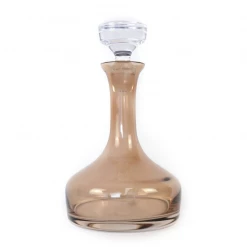 Estelle Colored Glass Vogue Decanter, Amber Smoke