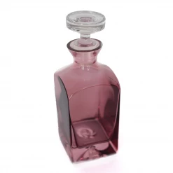 Estelle Colored Glass Decanter, Rose Live