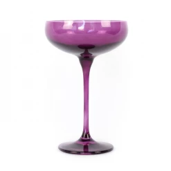 Estelle Colored Glass Live Champagne Coupe (Set Of 2), Amethyst